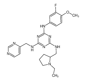 N-(1-Ethyl-pyrrolidin-2-ylmethyl)-N'-(3-fluoro-4-methoxy-phenyl)-N'-pyrimidin-4-ylmethyl-[1,3,5]triazine-2,4,6-triamine CAS:676359-08-3 manufacturer & supplier