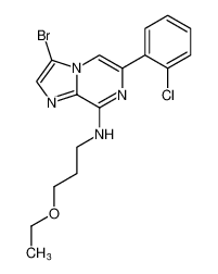 3-bromo-6-(2-chlorophenyl)-N-(3-ethoxypropyl)imidazo[1,2-a]pyrazin-8-amine CAS:676359-84-5 manufacturer & supplier