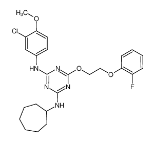 N-(3-Chloro-4-methoxy-phenyl)-N'-cycloheptyl-6-[2-(2-fluoro-phenoxy)-ethoxy]-[1,3,5]triazine-2,4-diamine CAS:676360-99-9 manufacturer & supplier