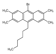 9-hexyl-10-bromo-2,3,6,7-tetramethylanthracene CAS:676363-13-6 manufacturer & supplier