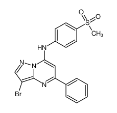 3-bromo-N-(4-(methylsulfonyl)phenyl)-5-phenylpyrazolo[1,5-a]pyrimidin-7-amine CAS:676366-24-8 manufacturer & supplier