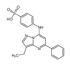 4-((3-ethyl-5-phenylpyrazolo[1,5-a]pyrimidin-7-yl)amino)benzenesulfonic acid CAS:676366-35-1 manufacturer & supplier