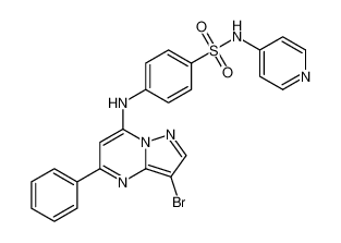 4-((3-bromo-5-phenylpyrazolo[1,5-a]pyrimidin-7-yl)amino)-N-(pyridin-4-yl)benzenesulfonamide CAS:676366-47-5 manufacturer & supplier