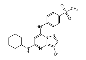 3-bromo-N5-cyclohexyl-N7-(4-(methylsulfonyl)phenyl)pyrazolo[1,5-a]pyrimidine-5,7-diamine CAS:676366-78-2 manufacturer & supplier