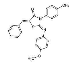 5-benzylidene-2-(4-methoxy-phenylimino)-3-p-tolyl-thiazolidin-4-one CAS:67637-28-9 manufacturer & supplier