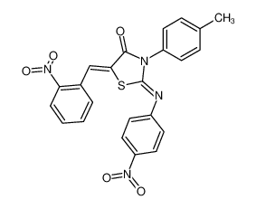 5-(2-nitro-benzylidene)-2-(4-nitro-phenylimino)-3-p-tolyl-thiazolidin-4-one CAS:67637-51-8 manufacturer & supplier