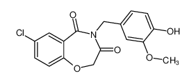 7-chloro-4-(4-hydroxy-3-methoxybenzyl)benzo[f][1,4]oxazepine-3,5(2H,4H)-dione CAS:676436-67-2 manufacturer & supplier