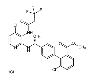 methyl (R)-6-chloro-4'-(1-((4-chloro-3-(3,3,3-trifluoropropanamido)pyridin-2-yl)amino)ethyl)-[1,1'-biphenyl]-2-carboxylate hydrochloride CAS:676444-32-9 manufacturer & supplier