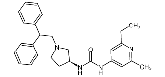 1-[(S)-1-(2,2-diphenyl-ethyl)-pyrrolidin-3-yl]-3-(2-ethyl-6-methyl-pyridin-4-yl)-urea CAS:676447-39-5 manufacturer & supplier