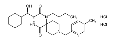 (R)-1-butyl-3-((R)-cyclohexyl(hydroxy)methyl)-9-((5-methylpyridin-2-yl)methyl)-1,4,9-triazaspiro[5.5]undecane-2,5-dione dihydrochloride CAS:676449-77-7 manufacturer & supplier