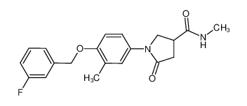 (RS)-1-[4-(3-fluoro-benzyloxy)-3-methyl-phenyl]-5-oxo-pyrrolidine-3-carboxylic acid methylamide CAS:676472-47-2 manufacturer & supplier