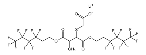 lithium 2-((3-methyl-1,4-bis((3,3,4,4,5,5,6,6,6-nonafluorohexyl)oxy)-1,4-dioxobutan-2-yl)thio)acetate CAS:676478-41-4 manufacturer & supplier