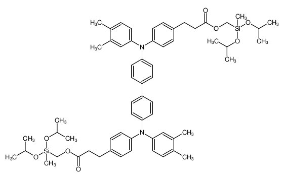 Benzenepropanoic acid,4,4'-[[1,1'-biphenyl]-4,4'-diylbis[(3,4-dimethylphenyl)imino]]bis-,bis[[methylbis(1-methylethoxy)silyl]methyl] ester CAS:676479-66-6 manufacturer & supplier