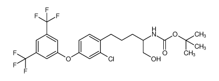 tert-butyl (5-(4-(3,5-bis(trifluoromethyl)phenoxy)-2-chlorophenyl)-1-hydroxypentan-2-yl)carbamate CAS:676480-27-6 manufacturer & supplier