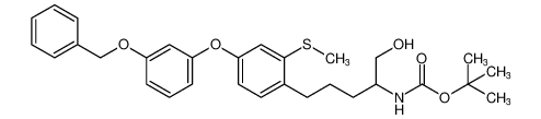 tert-butyl (5-(4-(3-(benzyloxy)phenoxy)-2-(methylthio)phenyl)-1-hydroxypentan-2-yl)carbamate CAS:676480-40-3 manufacturer & supplier