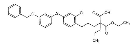 5-(4-((3-(benzyloxy)phenyl)thio)-2-chlorophenyl)-2-(ethoxycarbonyl)-2-propylpentanoic acid CAS:676481-46-2 manufacturer & supplier