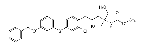 methyl (6-(4-((3-(benzyloxy)phenyl)thio)-2-chlorophenyl)-3-(hydroxymethyl)hexan-3-yl)carbamate CAS:676481-58-6 manufacturer & supplier