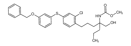 5-[4-(3-benzyloxyphenylthio)-2-chlorophenyl]-2-methoxycarbonylamino-2-propylpentane-1-ol CAS:676481-67-7 manufacturer & supplier