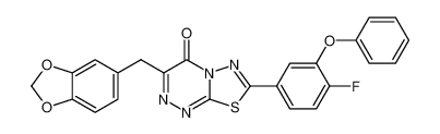 3-(benzo[d][1,3]dioxol-5-ylmethyl)-7-(4-fluoro-3-phenoxyphenyl)-4H-[1,3,4]thiadiazolo[2,3-c][1,2,4]triazin-4-one CAS:676488-23-6 manufacturer & supplier