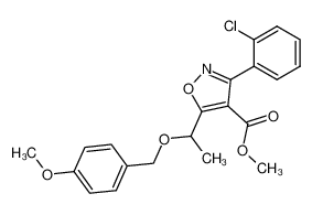 methyl 3-(2-chlorophenyl)-5-[1-(4-methoxybenzyloxy)ethyl]isoxazole-4-carboxylate CAS:676489-04-6 manufacturer & supplier