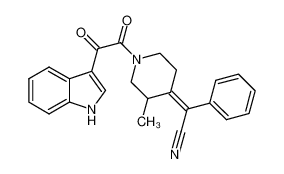 (Z)-2-(1-(2-(1H-indol-3-yl)-2-oxoacetyl)-3-methylpiperidin-4-ylidene)-2-phenylacetonitrile CAS:676489-39-7 manufacturer & supplier