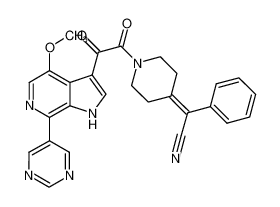 2-(1-(2-(4-methoxy-7-(pyrimidin-5-yl)-1H-pyrrolo[2,3-c]pyridin-3-yl)-2-oxoacetyl)piperidin-4-ylidene)-2-phenylacetonitrile CAS:676489-54-6 manufacturer & supplier