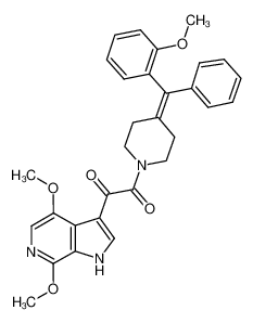 1-(4,7-dimethoxy-1H-pyrrolo[2,3-c]pyridin-3-yl)-2-(4-((2-methoxyphenyl)(phenyl)methylene)piperidin-1-yl)ethane-1,2-dione CAS:676489-90-0 manufacturer & supplier