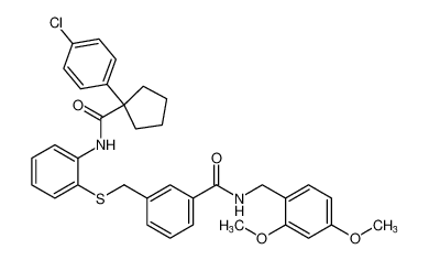 3-(((2-(1-(4-chlorophenyl)cyclopentane-1-carboxamido)phenyl)thio)methyl)-N-(2,4-dimethoxybenzyl)benzamide CAS:676502-86-6 manufacturer & supplier