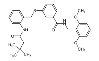 N-(2,6-dimethoxybenzyl)-3-({2-[(3,3-dimethylbutanoyl)amino]benzyl}thio)benzamide CAS:676502-94-6 manufacturer & supplier