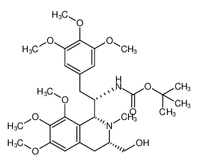 rel-tert-butyl ((R)-1-((1S,3R)-3-(hydroxymethyl)-6,7,8-trimethoxy-2-methyl-1,2,3,4-tetrahydroisoquinolin-1-yl)-2-(3,4,5-trimethoxyphenyl)ethyl)carbamate CAS:676503-18-7 manufacturer & supplier