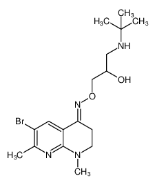 (E)-6-bromo-1,7-dimethyl-2,3-dihydro-1,8-naphthyridin-4(1H)-one O-(3-(tert-butylamino)-2-hydroxypropyl) oxime CAS:676515-26-7 manufacturer & supplier