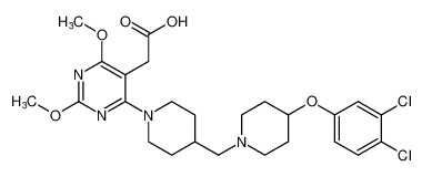 2-(4-(4-((4-(3,4-dichlorophenoxy)piperidin-1-yl)methyl)piperidin-1-yl)-2,6-dimethoxypyrimidin-5-yl)acetic acid CAS:676517-94-5 manufacturer & supplier