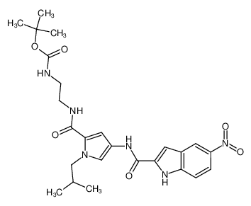 [2-({1-isobutyl-4-[(5-nitro-1H-indole-2-carbonyl)-amino]-1H-pyrrole-2-carbonyl}-amino)-ethyl]-carbamic acid tert-butyl ester CAS:676524-31-5 manufacturer & supplier