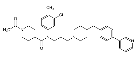 1-acetyl-N-(3-chloro-4-methylphenyl)-N-(3-(4-(4-(pyridin-3-yl)benzyl)piperidin-1-yl)propyl)piperidine-4-carboxamide CAS:676526-89-9 manufacturer & supplier