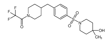 2,2,2-trifluoro-1-(4-(4-((4-hydroxy-4-methylpiperidin-1-yl)sulfonyl)benzyl)piperidin-1-yl)ethan-1-one CAS:676528-36-2 manufacturer & supplier