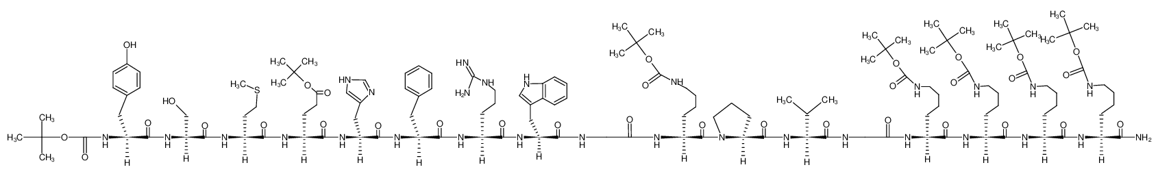 Boc-Tyr-Ser-Met-Glu(OBut)-His-Phe-Arg-Trp-Gly-Lys(Boc)-Pro-Val-Gly-Lys(Boc)-Lys(Boc)-Lys(Boc)-NH2 CAS:67654-31-3 manufacturer & supplier