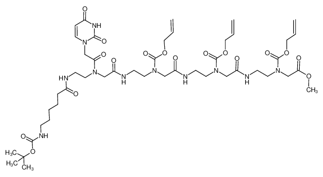 methyl 21,27,33-tris((allyloxy)carbonyl)-15-(2-(2,4-dioxo-3,4-dihydropyrimidin-1(2H)-yl)acetyl)-2,2-dimethyl-4,11,17,23,29-pentaoxo-3-oxa-5,12,15,18,21,24,27,30,33-nonaazapentatriacontan-35-oate CAS:676555-62-7 manufacturer & supplier