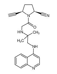 (2S,5R)-1-{N-(1,1-dimethyl-2-(quinolin-4-ylamino)ethyl)glycyl}-5-ethynylpyrrolidine-2-carbonitrile CAS:676560-65-9 manufacturer & supplier