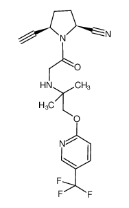 (2S,5R)-1-(N-(1,1-dimethyl-2-{(5-(trifluoromethyl)pyridin-2-yl)oxy}ethyl)glycyl)-5-ethynylpyrrolidine-2-carbonitrile CAS:676561-58-3 manufacturer & supplier