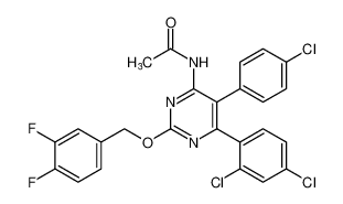 N-(5-(4-chlorophenyl)-6-(2,4-dichlorophenyl)-2-((3,4-difluorobenzyl)oxy)pyrimidin-4-yl)acetamide CAS:676563-88-5 manufacturer & supplier