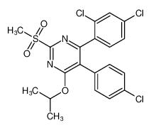 5-(4-chlorophenyl)-4-(2,4-dichlorophenyl)-6-isopropoxy-2-(methylsulfonyl)pyrimidine CAS:676564-21-9 manufacturer & supplier