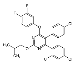 5-(4-chlorophenyl)-4-(2,4-dichlorophenyl)-6-(3,4-difluorophenoxy)-2-isobutoxypyrimidine CAS:676564-69-5 manufacturer & supplier