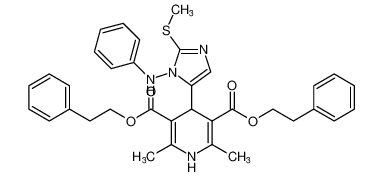 diphenethyl 2,6-dimethyl-4-(2-(methylthio)-1-(phenylamino)-1H-imidazol-5-yl)-1,4-dihydropyridine-3,5-dicarboxylate CAS:676566-38-4 manufacturer & supplier