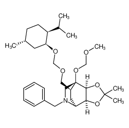 (3aS,4S,6S,7R,7aS)-9-benzyl-6-(((((1S,2S,5R)-2-isopropyl-5-methylcyclohexyl)oxy)methoxy)methyl)-7-(methoxymethoxy)-2,2-dimethylhexahydro-4,7-(epiminomethano)benzo[d][1,3]dioxole CAS:676566-60-2 manufacturer & supplier