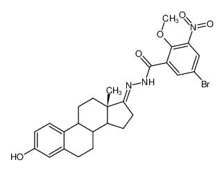 5-Bromo-2-methoxy-3-nitro-benzoic acid [(S)-3-hydroxy-13-methyl-6,7,8,9,11,12,13,14,15,16-decahydro-cyclopenta[a]phenanthren-(17E)-ylidene]-hydrazide CAS:67657-93-6 manufacturer & supplier