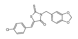 3-(benzo[d][1,3]dioxol-5-ylmethyl)-5-(4-chlorobenzylidene)-2-thioxothiazolidin-4-one CAS:676583-46-3 manufacturer & supplier