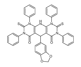 5-(benzo[d][1,3]dioxol-5-yl)-1,3,7,9-tetraphenyl-2,8-dithioxo-2,3,5,8,9,10-hexahydropyrido[2,3-d:6,5-d']dipyrimidine-4,6(1H,7H)-dione CAS:676597-09-4 manufacturer & supplier