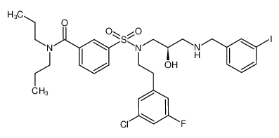 3-[([2-(3-chloro-5-fluorophenyl)ethyl]{(2R)-2-hydroxy-3-[(3-iodobenzyl)amino]propyl}amino)sulfonyl]-N,N-dipropylbenzamide CAS:676597-38-9 manufacturer & supplier