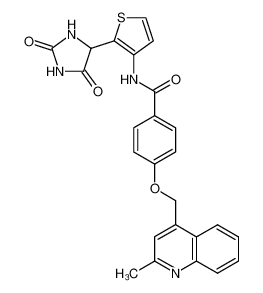 N-[2-(2,5-dioxo-imidazolidin-4-yl)-3-thienyl]-4-[(2-methylquinolin-4-yl)methoxy]benzamide CAS:676606-51-2 manufacturer & supplier