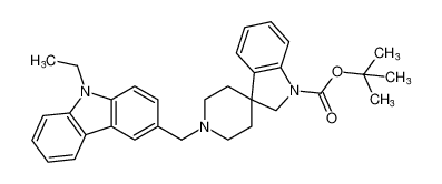 tert-butyl 1'-((9-ethyl-9H-carbazol-3-yl)methyl)spiro[indoline-3,4'-piperidine]-1-carboxylate CAS:676607-32-2 manufacturer & supplier